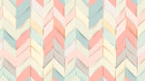 Design file showing the detailed 3D chevron pattern in soft pastel colors