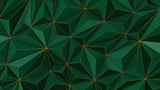Green and gold geometric design file showing intricate 3D pattern detail