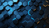 3D Hexagon Gaming Wallpaper design file showing detailed pattern and neon accents