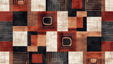 Papel Pintado Mural Geométrico | Diseño Abstracto en Terracota y Negro