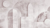 Art deco arches wallpaper design file showing detailed pink stone texture and geometric pattern