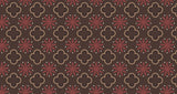 Art Deco geometric wallpaper design file showing quatrefoil and floral pattern detail