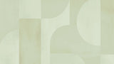 Art deco geometric wallpaper design file showing sage green curved pattern