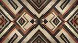 Art deco geometric wallpaper design file showing terracotta and black pattern