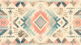 Aztec pattern geometric wallpaper design file showing intricate coral and turquoise motifs