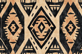 Geometric Aztec pattern design file showing intricate black and terracotta details
