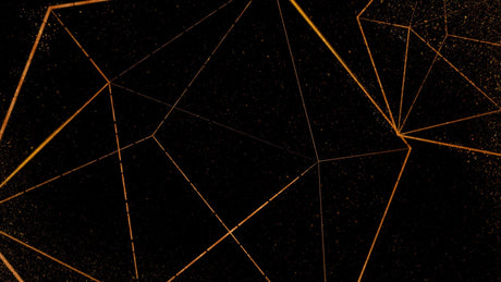 Design file showing detailed black background with intricate golden geometric lines pattern