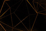 Geometric black and gold art deco pattern design file showing intricate line details and metallic finish