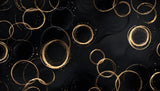 Black and gold circle geometric wallpaper design file showing intricate pattern details