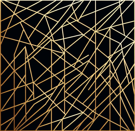 Black and gold geometric wallpaper design file showing intricate linear pattern