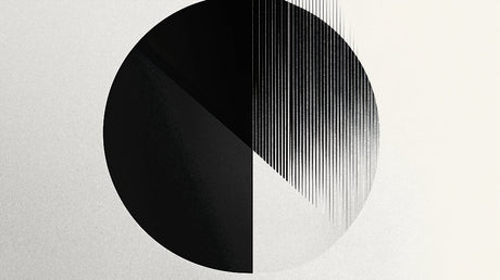 Black and white geometric circle pattern design file showing precise details and contrasts