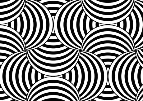Black and white geometric pattern design file showing intricate circular optical illusion detail