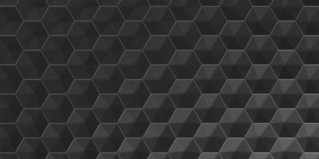 Design file of black 3D hexagon pattern showing precise geometric shapes and shadows