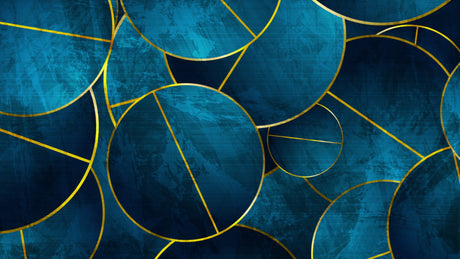 Design file showing detailed turquoise and gold geometric circle pattern