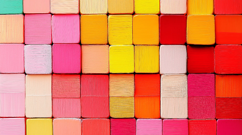 Geometric square pattern wallpaper design file showing detailed color blocks and textures