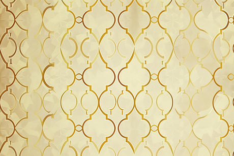 Geometric gold lattice pattern wallpaper design file showing intricate details and true color representation