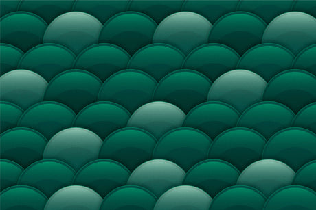 Design file of emerald green geometric Art Deco pattern showing intricate details