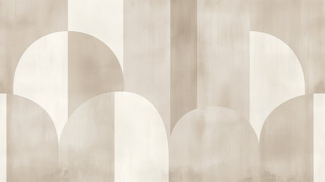 Art deco arch pattern design file showing the full repeating geometric motif in soft beige