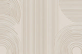 Design file showing modern beige geometric pattern with curved and straight lines