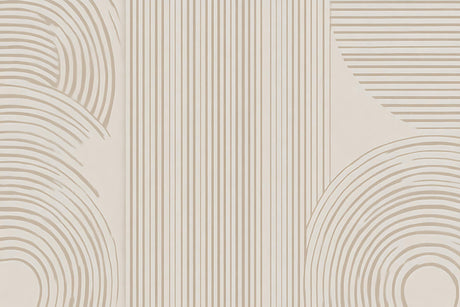 Design file showing modern beige geometric pattern with curved and straight lines