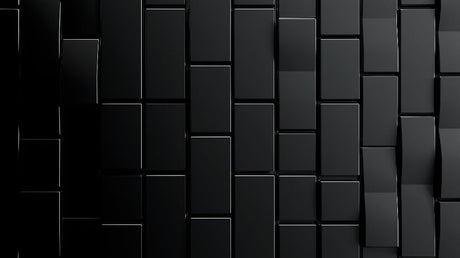 Black 3D geometric pattern design file showing detailed rectangle shapes and shadow effects