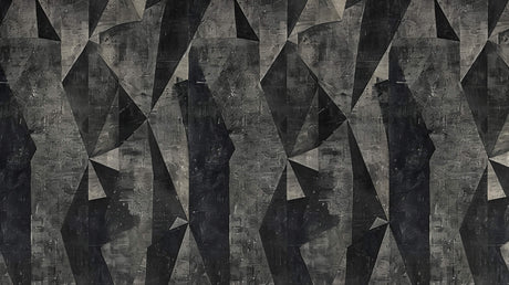 Geometric wallpaper design file showing detailed angular pattern in black and grey