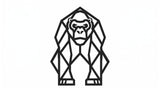 Geometric Gorilla Wallpaper design file showing precise angular patterns and clean lines