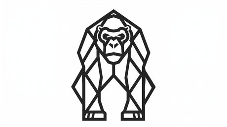 Geometric Gorilla Wallpaper design file showing precise angular patterns and clean lines