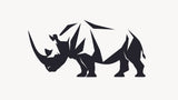 Geometric Black Rhino Wallpaper design file showing clean lines and angular shapes