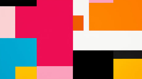 Modern geometric wallpaper design file showing vibrant color blocks pattern
