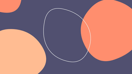 Geometric circle wallpaper design file showing modern coral and navy pattern