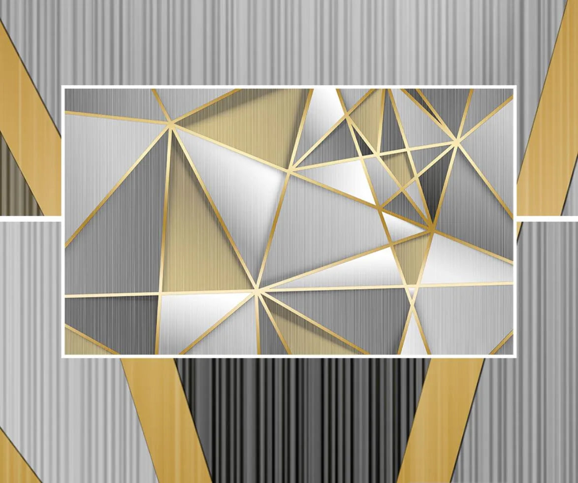 Grey and gold geometric pattern design file showing precise angular details