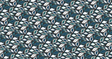Geometric Mural Wallpaper | Modern Leaf Pattern in Blue and White