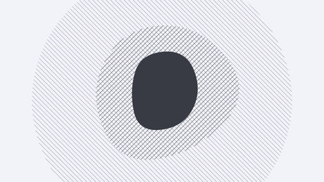 Geometric pattern design file showing precise linear elements and charcoal oval form