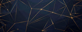 Geometric wallpaper design file showing intricate gold line pattern on navy background
