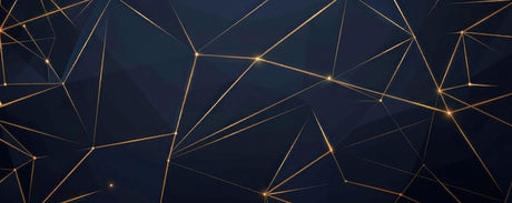 Geometric wallpaper design file showing intricate gold line pattern on navy background