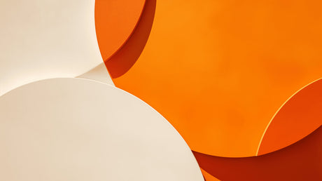 Orange circular pattern design file showing seamless geometric layout with flowing curves