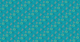 Geometric pattern wallpaper design file showing modern coral and yellow shapes on turquoise background