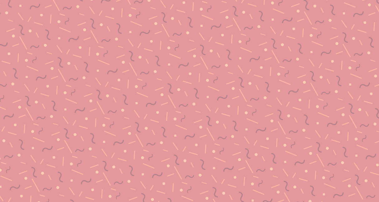 Pink Memphis pattern geometric wallpaper design file showing detailed pattern and color scheme