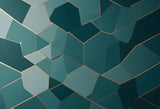 Design file showing teal and gold geometric pattern with intricate angular details
