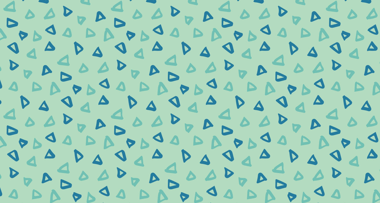 Mint green geometric wallpaper design file showing triangle pattern and color details