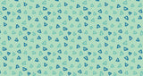 Mint green geometric wallpaper design file showing triangle pattern and color details