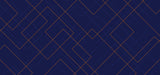 Design file showing intricate navy blue geometric pattern with golden line details