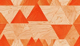Geometric orange wood pattern design file showing detailed triangle arrangement and textures