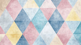Geometric triangle pattern design file showing detailed pastel color scheme