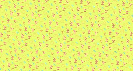 Retro Memphis pattern design file showing vibrant geometric shapes and bold colors