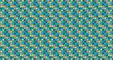 Retro polka dot pattern design file showing detailed coral, yellow and charcoal dots on turquoise background