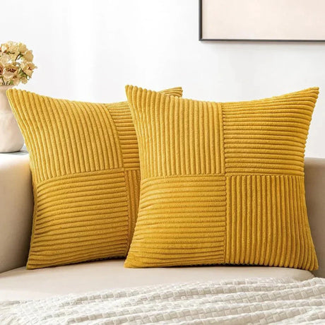 Corduroy Cushion Covers  Ribbed Geometric Pattern - Product detail 11