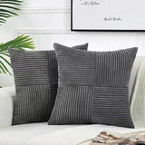 Corduroy Cushion Covers  Ribbed Geometric Pattern - Product detail 4