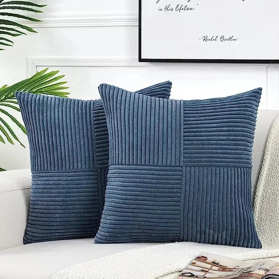 Corduroy Cushion Covers  Ribbed Geometric Pattern - Product detail 5